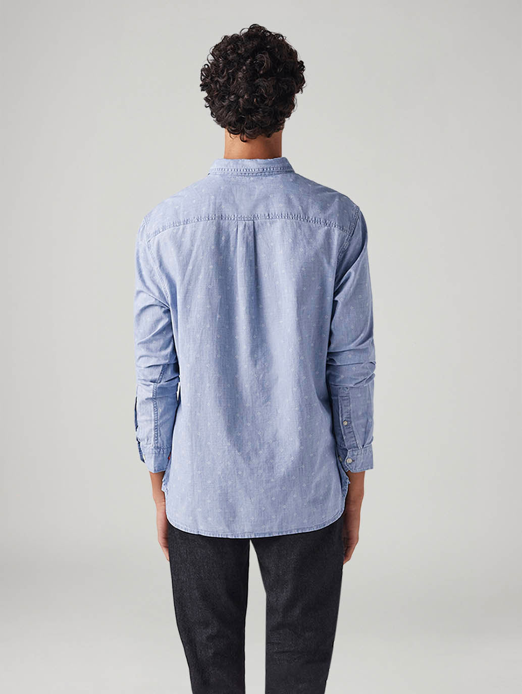 Men's Floral Slim Fit Shirt - Back View