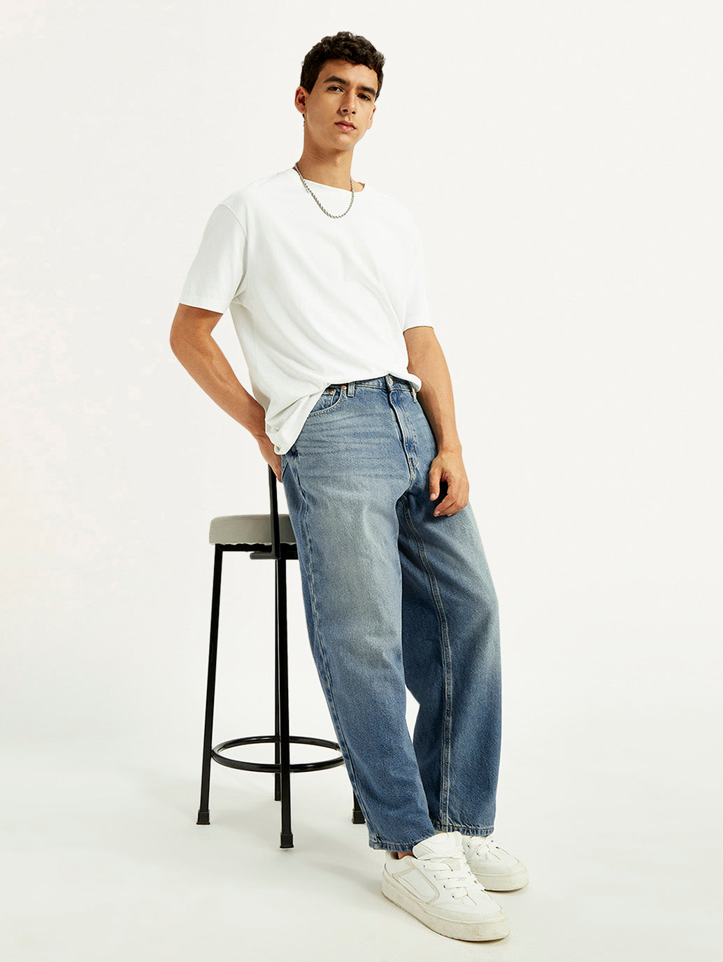 Men's 578 Blue Loose Fit Mid Rise Jeans