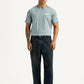 Men's Tinted 578 Dark Blue Baggy Fit Mid Rise Jeans - Front View