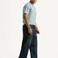 Men's Tinted 578 Dark Blue Baggy Fit Mid Rise Jeans - Side View