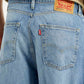 Men's Light Blue Extra Baggy Loose Fit Mid Rise Jeans - Detail View