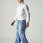 Men's Indigo Extra Baggy Fit Mid Rise Jeans - Side View