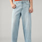 Men's Light Blue Extra Baggy Fit Mid Rise Jeans - Front View