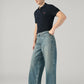 Men's Blue Extra Baggy Fit Mid Rise Jeans - Side View