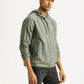 Men's Solid Green Relaxed Fit Linen Jacket - Side View