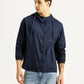 Men's Solid Navy Linen Jacket - Styleshot View
