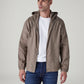 Men's Solid Light Brown Linen Hooded Sweatshirt - Styleshot View