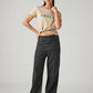 Women's Charcoal Grey Loose Fit High Rise Jeans - Styleshot View