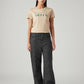 Women's Charcoal Grey Loose Fit High Rise Jeans - Front View