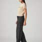 Women's Charcoal Grey Loose Fit High Rise Jeans - Side View