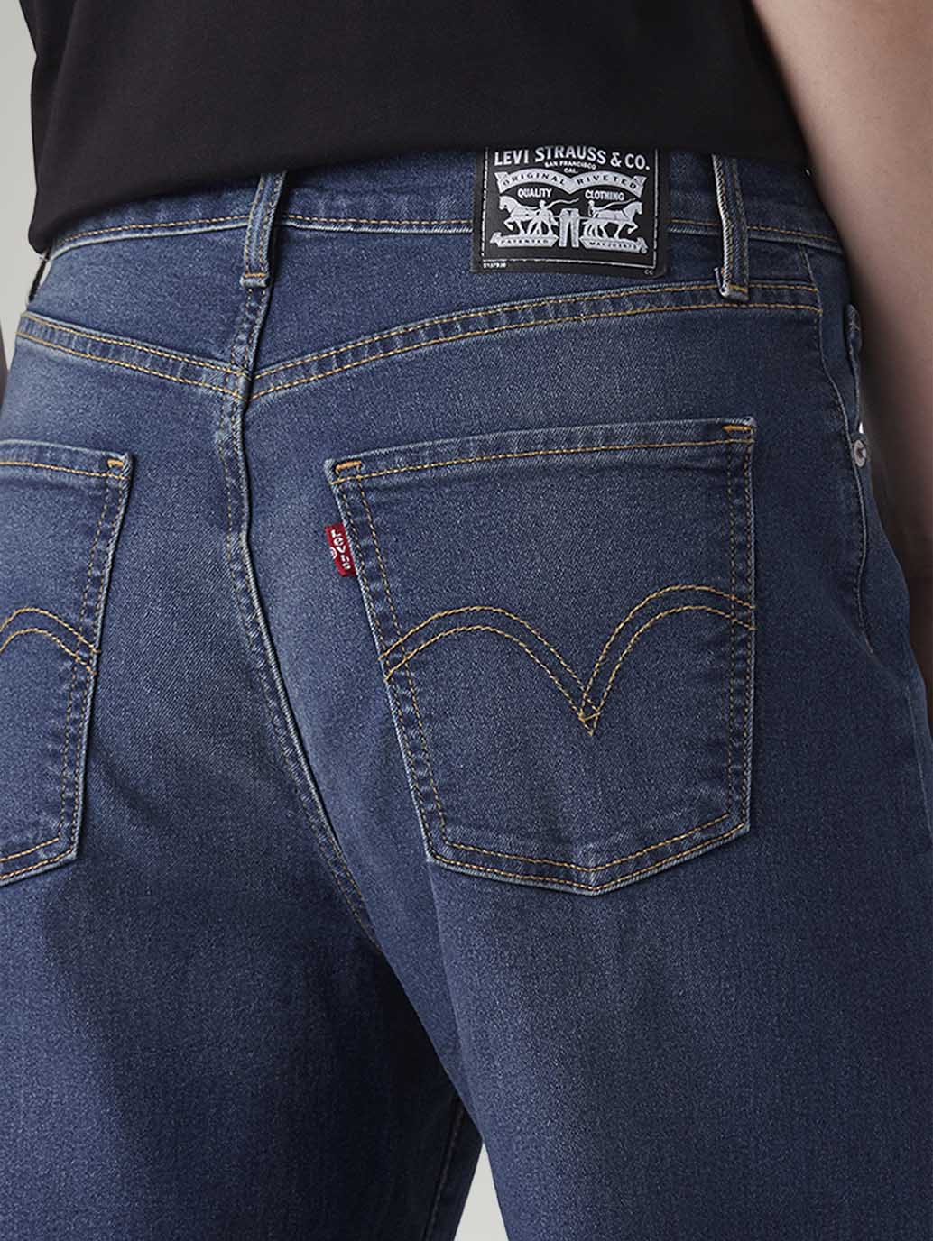 Women's Blue Wide Leg Fit High Rise Tinted Jeans - 20 View