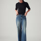Women's Blue Mile High Wide Leg Fit High Rise Jeans - Styleshot View
