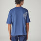 Men's Embroidered Loose Fit Jersey T-Shirt - Back View