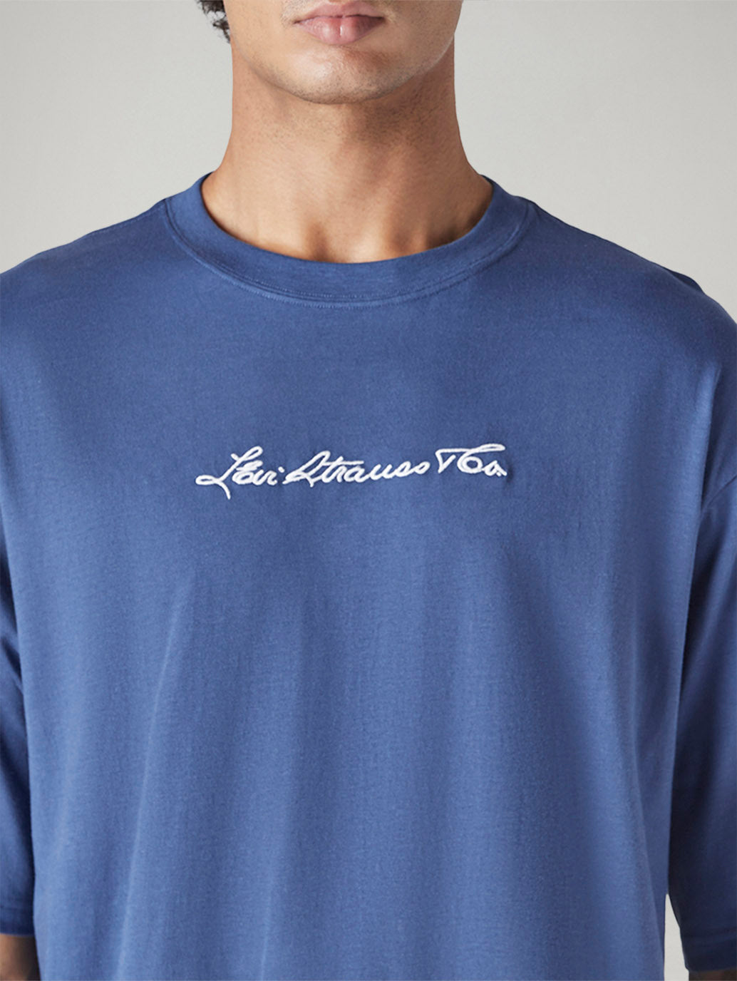 Men's Embroidered Loose Fit Jersey T-Shirt - 20 View