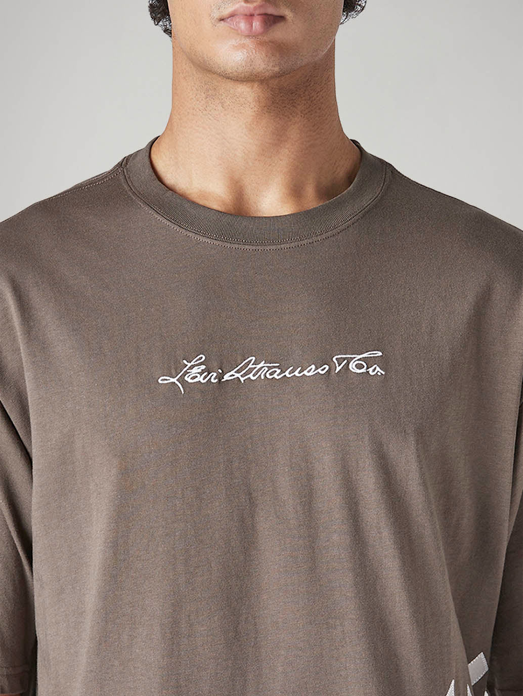 Men's Embroidered Loose Fit Jersey T-Shirt - 20 View
