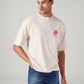 Men's Graphic Print Loose Fit T-Shirt - Front View