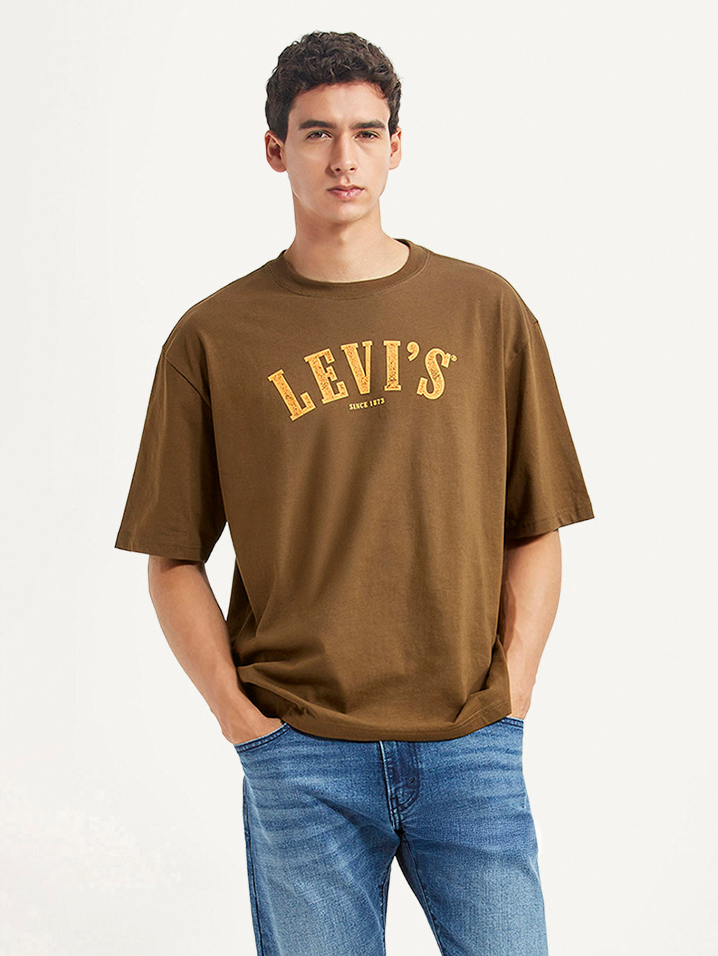 Men's Brand Logo Loose Fit T-shirt - Syleshot View