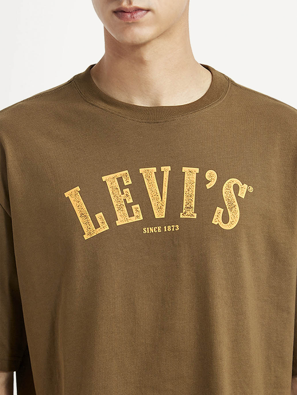 Men's Brand Logo Loose Fit T-shirt - Detail View