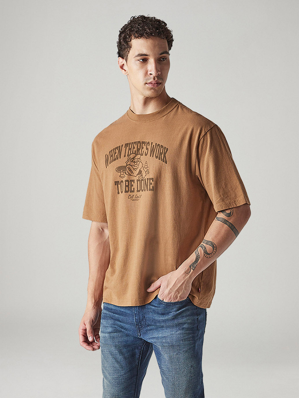 Men's Graphic Print Regular Fit Jersey T-Shirt