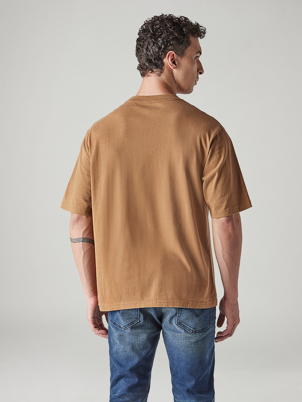Men's Graphic Print Regular Fit Jersey T-Shirt - Back View