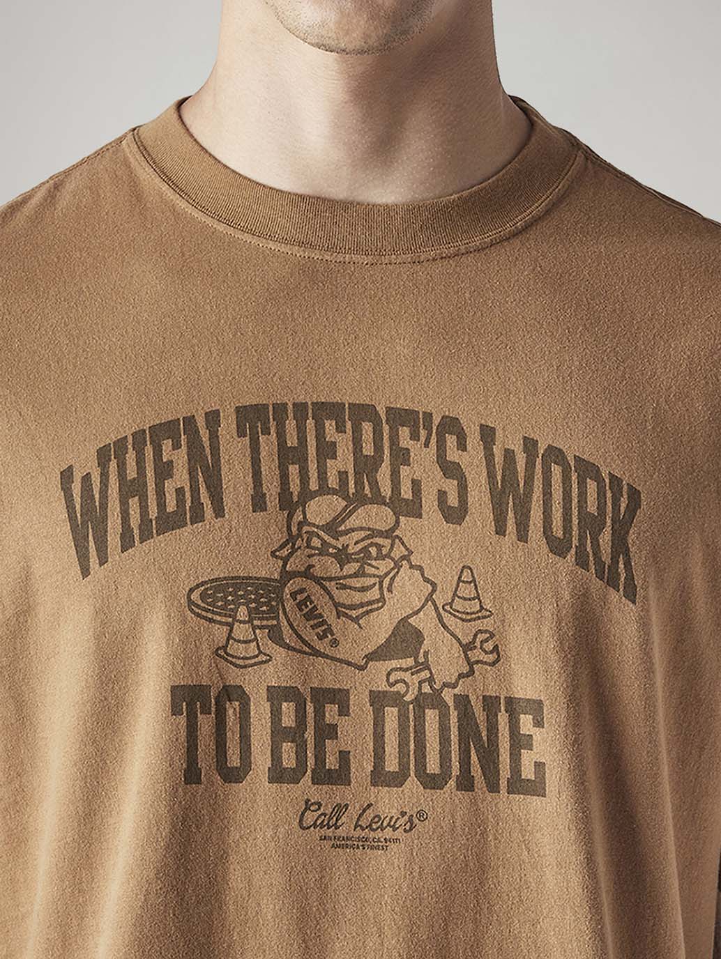 Men's Graphic Print Regular Fit Jersey T-Shirt - Detail View
