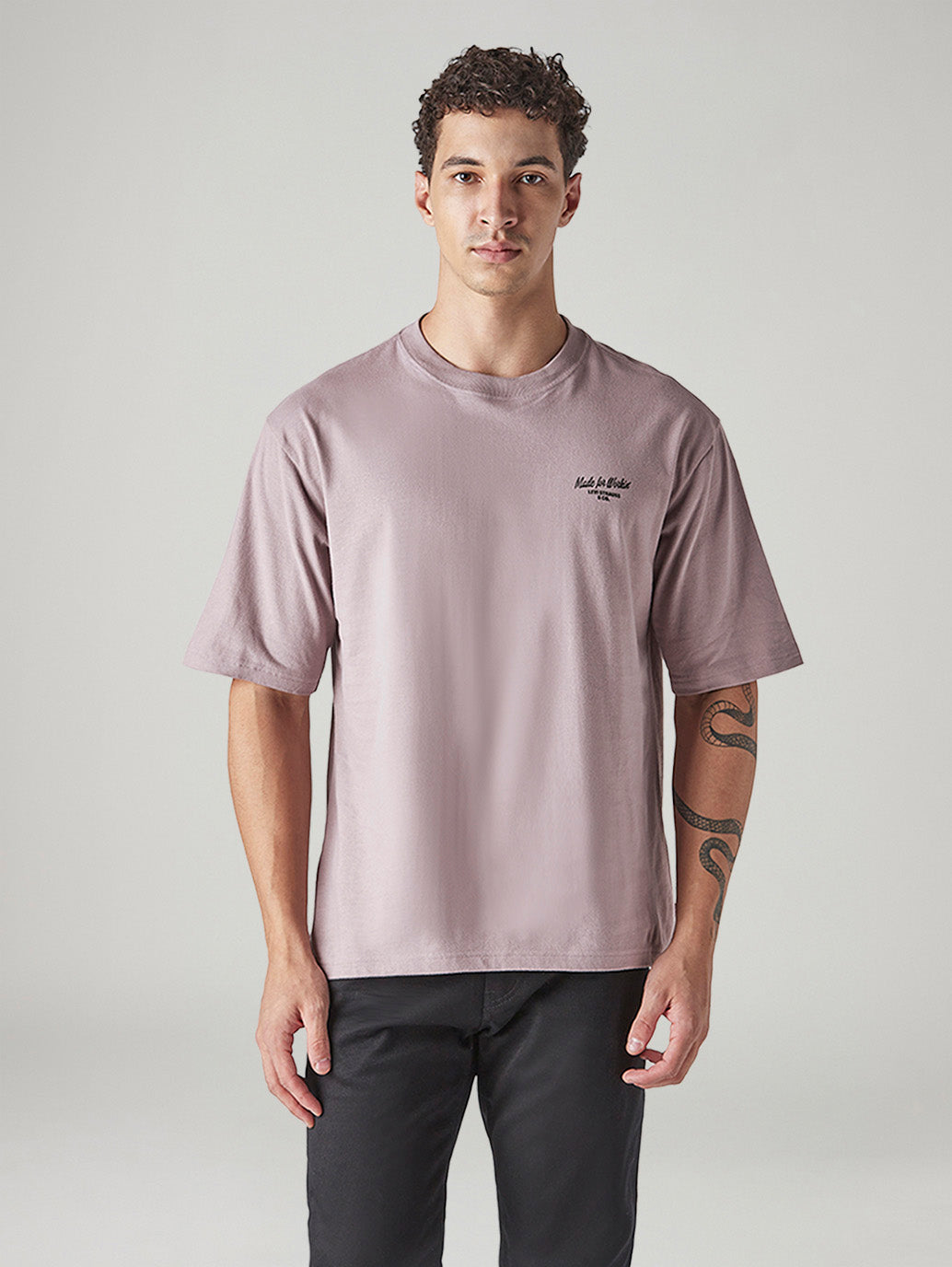 Men's Graphic Regular Fit Jersey T-Shirt - Front View