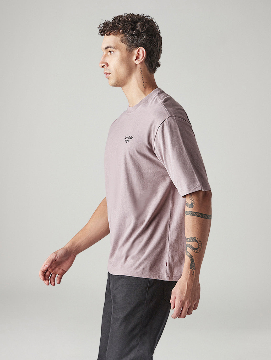 Men's Graphic Regular Fit Jersey T-Shirt - Side View
