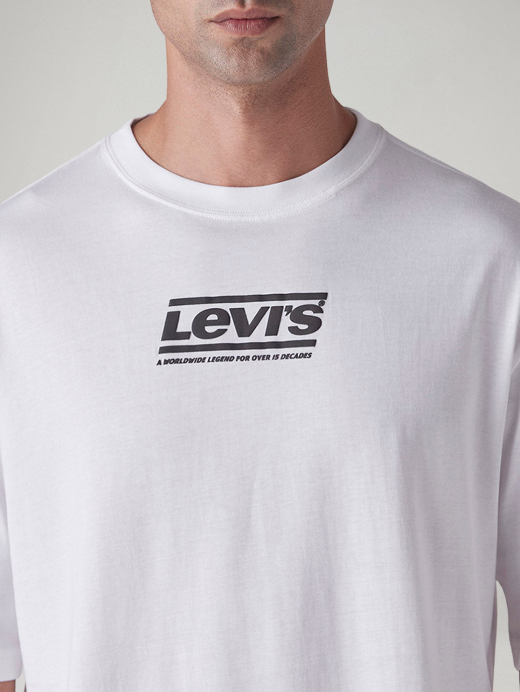 Men's Logo Printed Loose Fit T-Shirt - Detail View