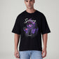 Men's Graphic Print Loose Fit Jersey T-Shirt - Front View