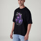 Men's Graphic Print Loose Fit Jersey T-Shirt - Side View