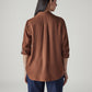 Women's Solid Relaxed Fit Shirt - Back View