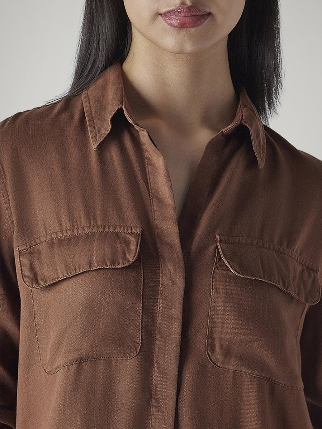 Women's Solid Relaxed Fit Shirt - 20 View