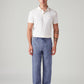 Men's Blue Loose Straight Fit Mid Rise Chinos - Front View