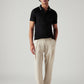 Men's 550 Beige Relaxed Fit Mid Rise Linen Trousers - Styleshot View