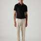 Men's 550 Beige Relaxed Fit Mid Rise Linen Trousers - Front View