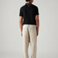 Men's 550 Beige Relaxed Fit Mid Rise Linen Trousers - Back View