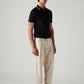 Men's 550 Beige Relaxed Fit Mid Rise Linen Trousers - Side View
