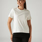 Women's Solid White Crew Neck T-shirt - Styleshot View