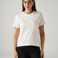Women's Solid White Crew Neck T-shirt - Front View