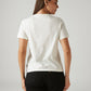 Women's Solid White Crew Neck T-shirt - Back View