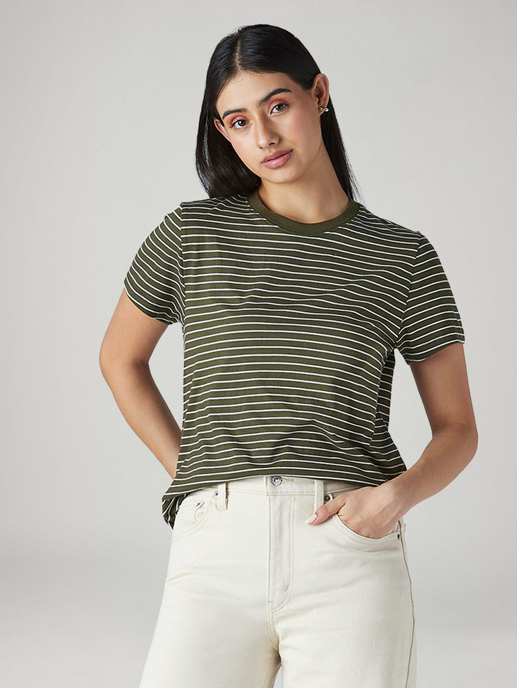 Women's Striped Regular Fit T-Shirt