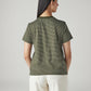 Women's Striped Regular Fit T-Shirt - Back View
