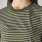 Women's Striped Regular Fit T-Shirt - Detail View