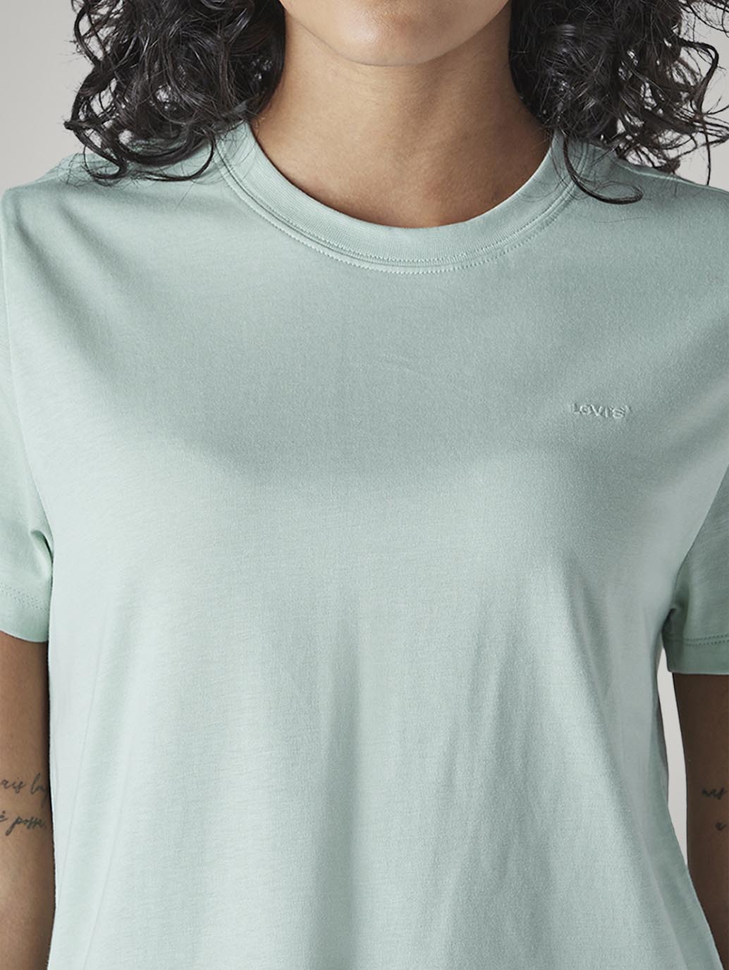 Women's Solid Regular Fit T-Shirt - Detail View