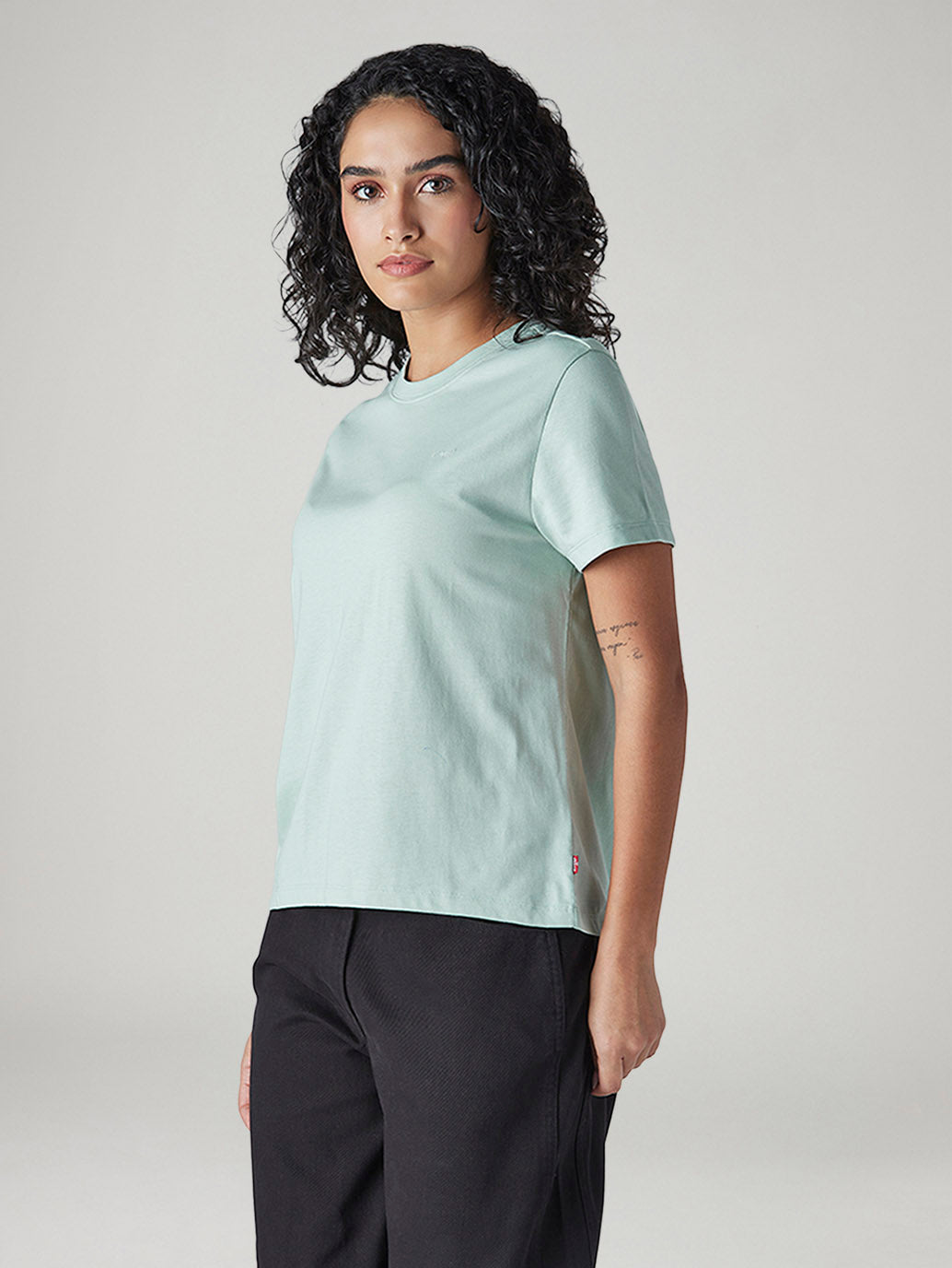 Women's Solid Regular Fit T-Shirt - Side View