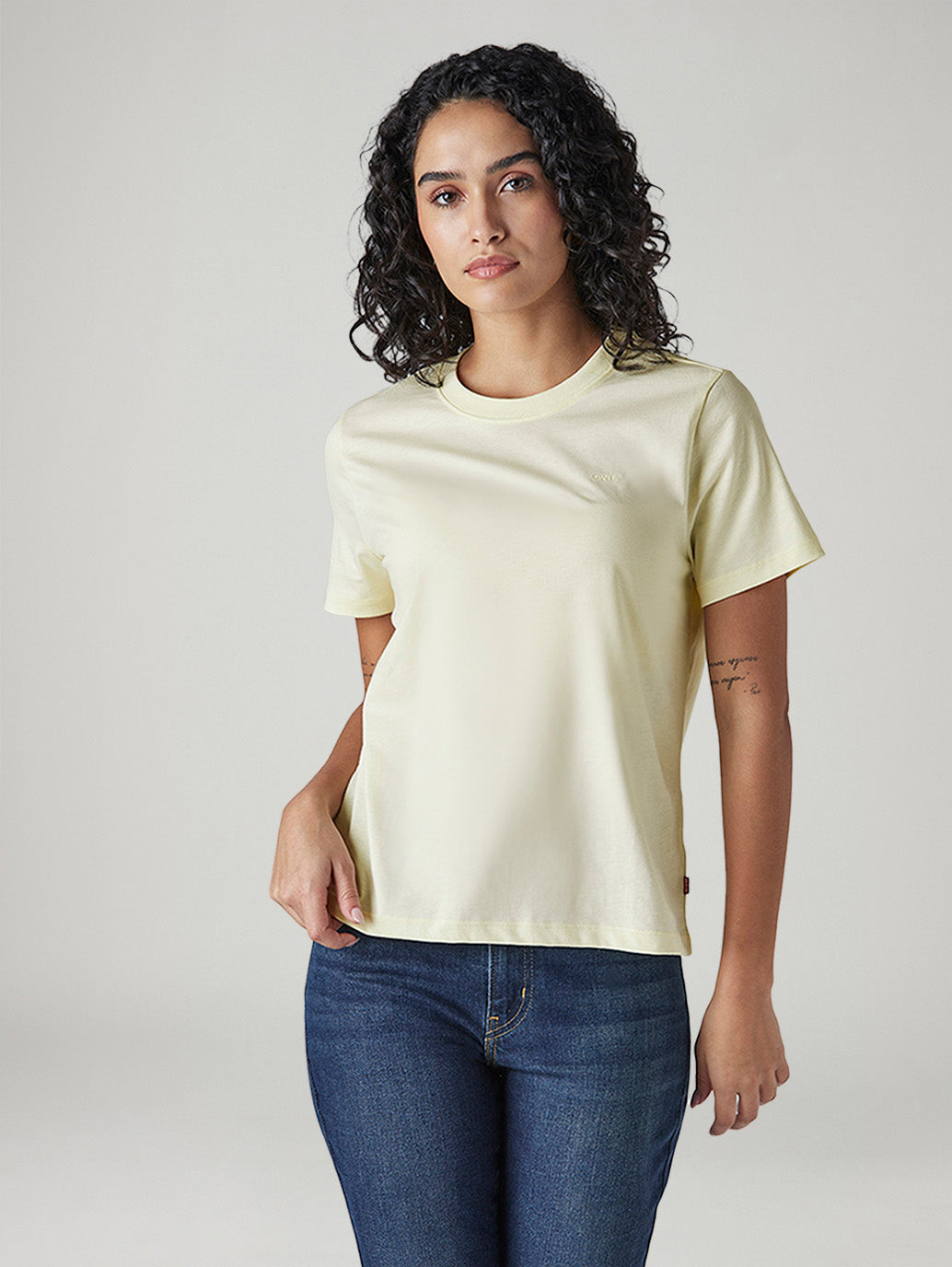 Women's Solid Regular Fit T-Shirt - Front View