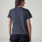 Women's Striped Regular Fit T-Shirt - Back View