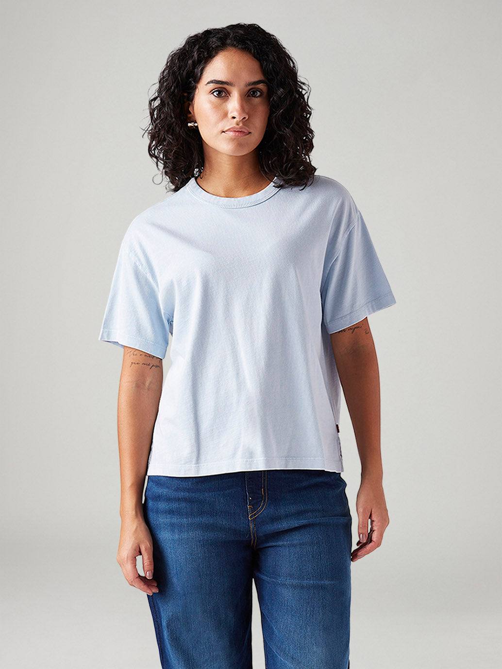 Women's Solid Relaxed Fit T-Shirt - Front View