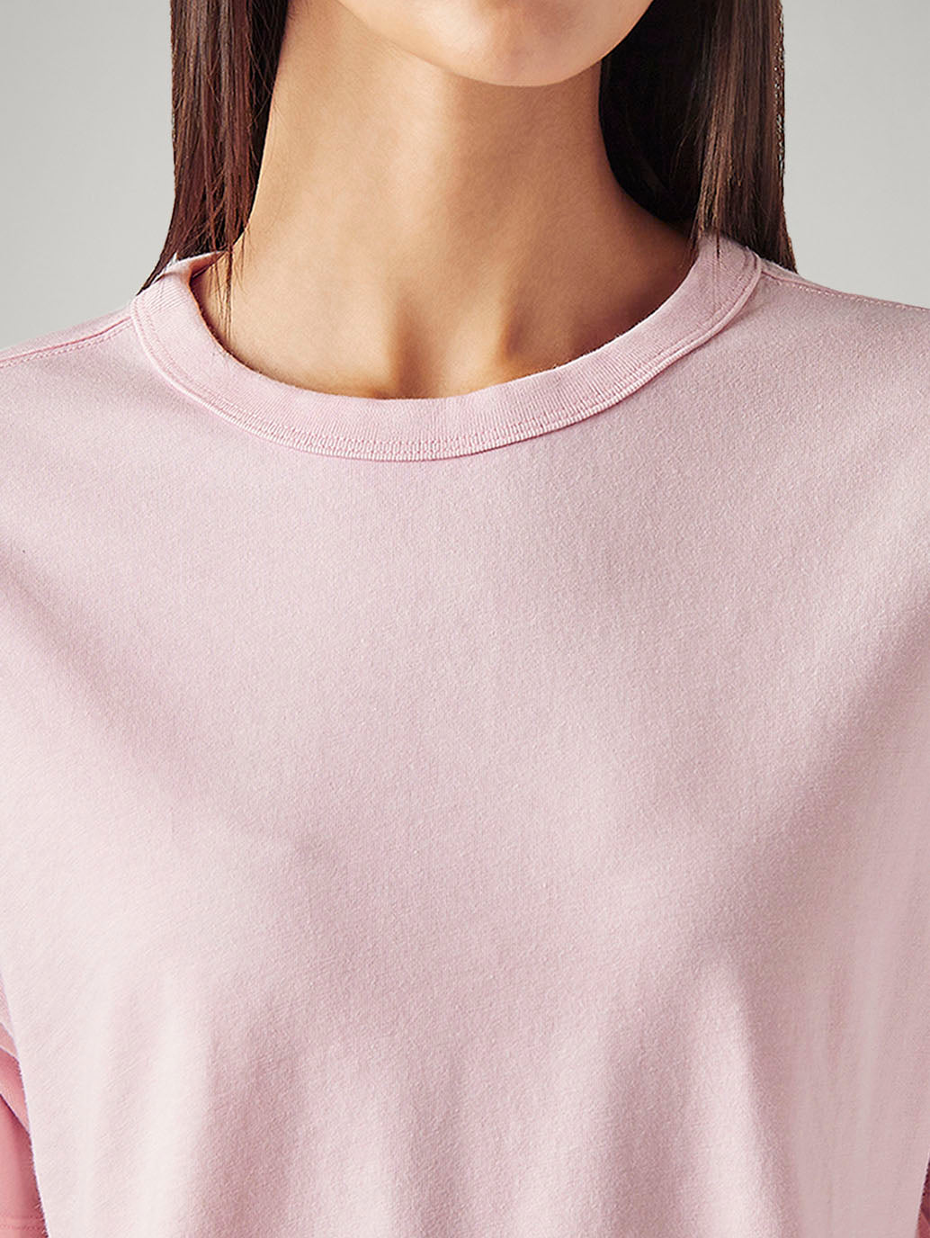 Women's Solid Relaxed Fit T-Shirt - Detail View