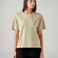Women's Solid Relaxed Fit T-Shirt - Front View